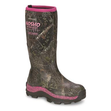 DryShod Women's NOSHO Ultra Hunt Camo Neoprene Rubber Winter Hunting Boots, -50°F