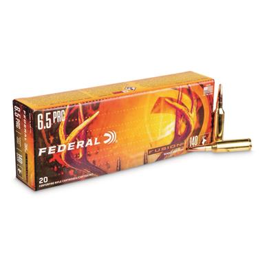Federal Fusion, 6.5 PRC, Bonded Soft Point, 140 Grain, 20 Rounds