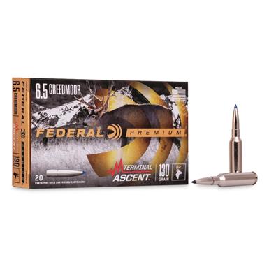 Federal Premium Terminal Ascent, 6.5mm Creedmoor, Bonded Polymer Tip, 130 Grain, 20 Rounds