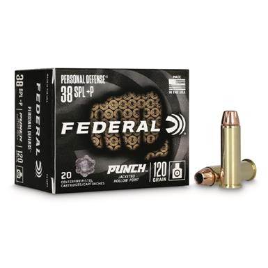 Federal Personal Defense Punch, .38 Special+P, JHP, 120 Grain, 20 Rounds
