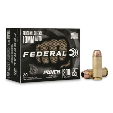 Federal Personal Defense Punch, 10mm, JHP, 200 Grain, 20 Rounds