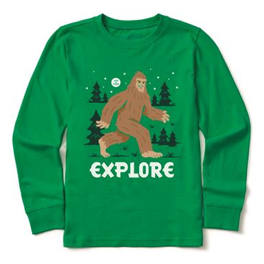 Life is Good Kids' Bigfoot Explore Long Sleeve Crusher Shirt