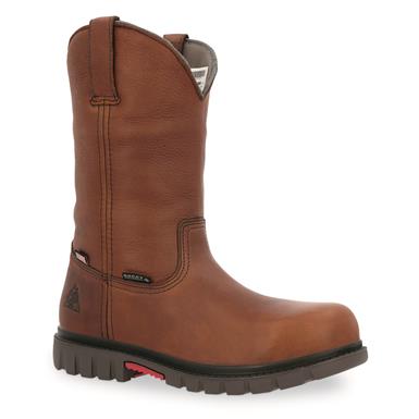 Rocky Men's Worksmart USA Waterproof 11" Wellington Safety Toe Work Boots