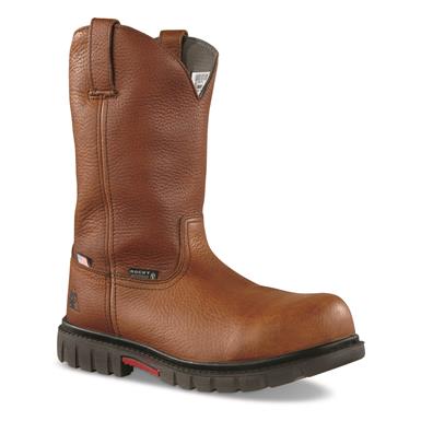 Rocky Men's Worksmart USA 11" Waterproof Safety Toe Wellington Work Boots