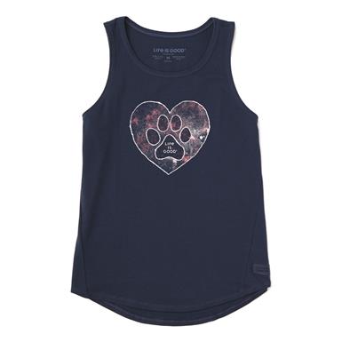 Life is Good Women's Trippy Paw High-Lo Tank
