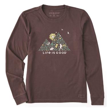 Life is Good Women's Wildflower Hike Long Sleeve Crusher Lite Shirt