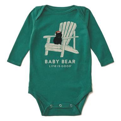 Life Is Good Infant Holiday Adirondack Baby Bear Crusher Bodysuit