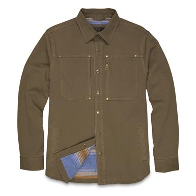 DKOTA GRIZZLY Men's Sergei Stretch Twill Fleece-lined Shirt Jacket