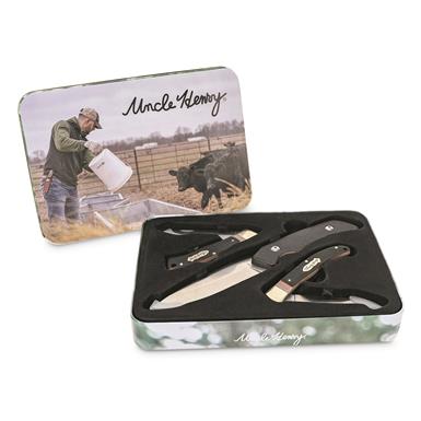 Uncle Henry 3-Knife Combo in Gift Tin