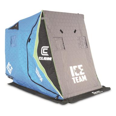 Clam Nanook XT Thermal Ice Team Edition Ice Fishing Shelter, 2-Person