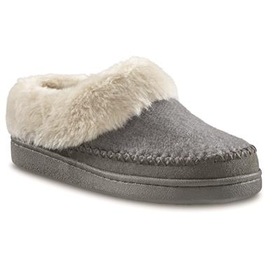 Guide Gear Women's Faux Fur Collar Clog Slippers