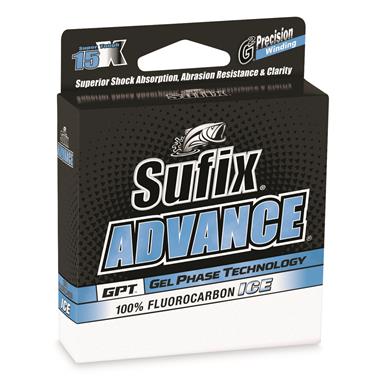 Sufix Advance 100% Fluorocarbon Ice Fishing Line with Gel Phase Technology