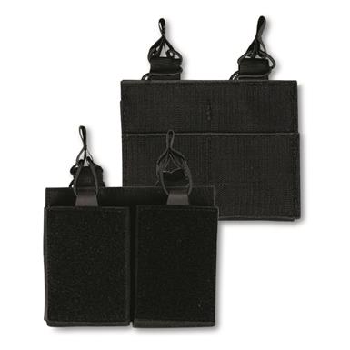 Mil-Tec Double M4 Magazine Pouch, with Hook and Loop Back