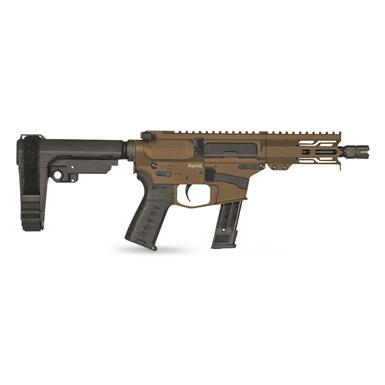 CMMG Banshee Mk17 AR-style Pistol, Semi-auto, 9mm, 5" Barrel, 21+1, Midnight Bronze, SIG P320 Mags
