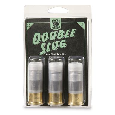 Reaper Double Slug, 12 Gauge, 2 3/4", 2 Slugs, 3 Rounds