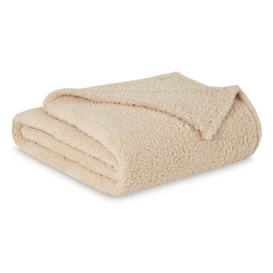 Brooklyn Loom Marshmallow Sherpa/Faux Mink Throw Blanket