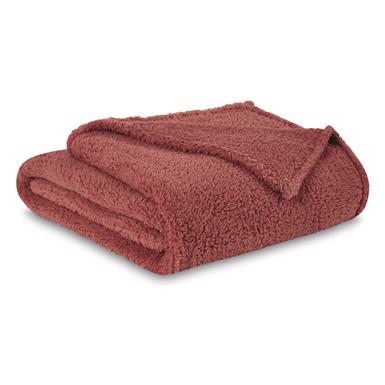 Brooklyn Loom Marshmallow Sherpa/Faux Mink Throw Blanket