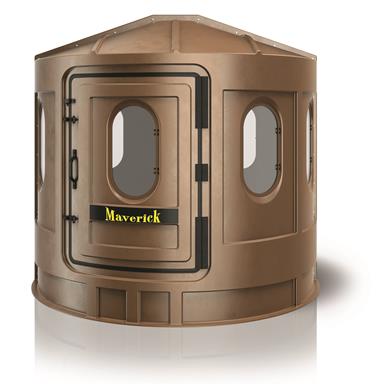Maverick XL Hunting Blind, Brown with Clear Windows