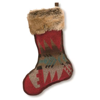 Wooded River Yellowstone Christmas Stocking