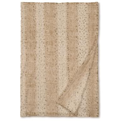 Wooded River Cuddle Fur Pearl Leopard Throw Blanket