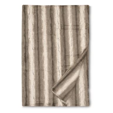 Wooded River Cuddle Fur Angora Platinum Throw Blanket