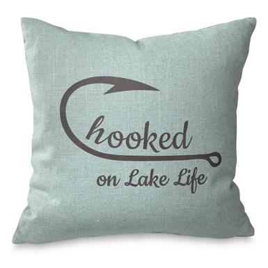 Wooded River Hooked Decorative Pillow
