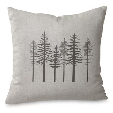 Wooded River Trees Decorative Pillow