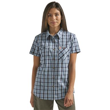 Wrangler Women's Riggs Workwear Short Sleeve Plaid Shirt