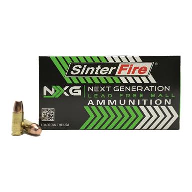 SinterFire NXG Lead-Free Ball, .40 S&W, FMJ-FN, 125 Grain, 50 Rounds