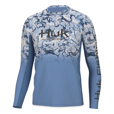 Huk Pursuit Fin Flats Long Sleeve Tee - 730112, T-Shirts at