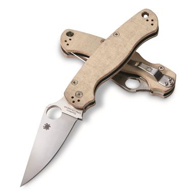 Spyderco Para Military 2 Cru-Wear Micarta Folding Knife