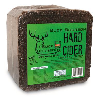 Buck Bourbon Hard Cider Deer Mineral Block, 25 Lbs.