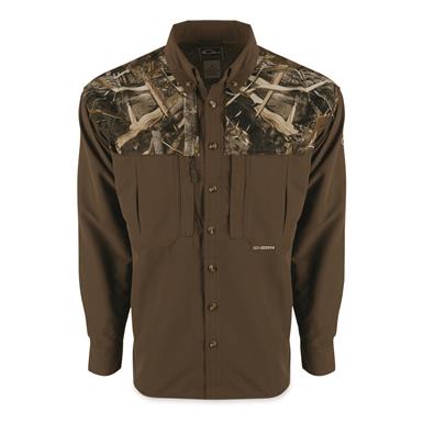Drake Waterfowl Youth Two-tone Camo Wingshooter's Long-sleeve Shirt