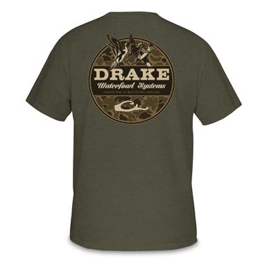 Drake Performance Fishing Shirt Men's Sz 3XL Green Stretch Mesh Back  Realtree