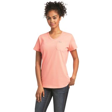 Ariat Women's Rebar CottonStrong V-Neck Top Ariat Women's Rebar CottonStrong V-Neck Top
