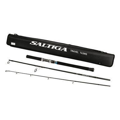 Daiwa Saltiga Saltwater 3 Piece Spinning Travel Rod, 7'4 Length