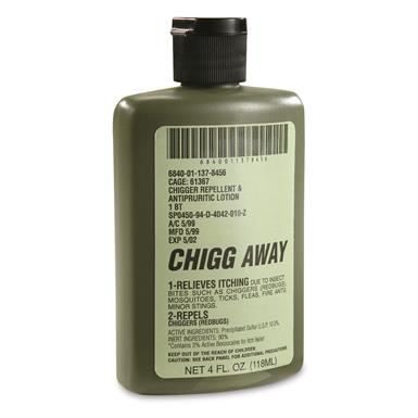 U.S. Military Surplus Chigg Away Repellent, 4 Pack, New