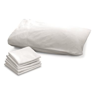 French Military Surplus Cotton Pillow Cases, 6 Pack, New