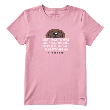 Life is Good Women's I'll Be Watching You Yellow Lab Crusher Tee
