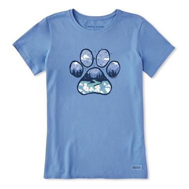 Life is Good Women's Paw Landscape Crusher Tee
