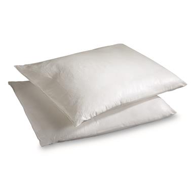 U.S. Military Surplus Polyester Fiber Pillows, 2 Pack, New