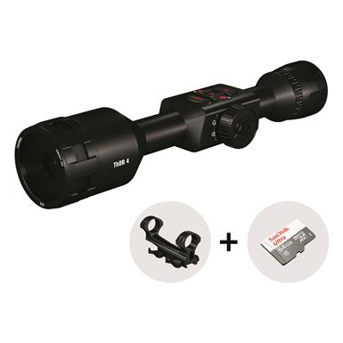ATN ThOR 4 (640x480) 1-10x Smart HD Thermal Rifle Scope with Dual Ring Cantilever Mount & SD Card