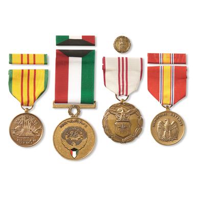 U.S. Military Surplus 5 Piece GI Medal Collectors Set, New