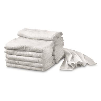 U.S. FEMA Surplus Bath Towels, 12 Pack, New