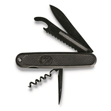 Mil-Tec German Army Folding Pocket Knife, Black