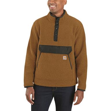Carhartt Men's Relaxed Fit Fleece Snap Front Jacket