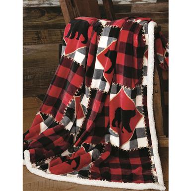 Carstens Inc. Lumberjack Bear Throw Blanket