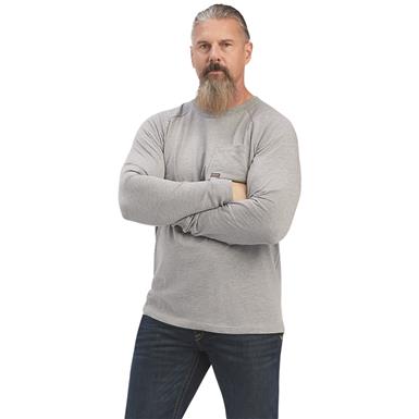 Ariat Men's Rebar CottonStrong Solid Long Sleeve T-Shirt