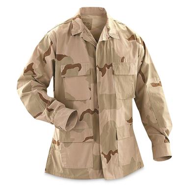 U.S. Military Surplus 3 Color Desert Camo BDU Shirt, New