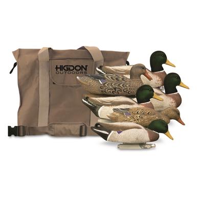 Higdon Magnum Mallard Duck Decoys, 6 Pieces with Bag